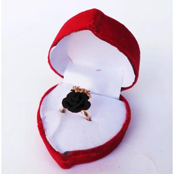 Assorted Design Rose Ring Adjustable Size - Without Box