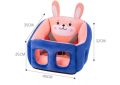 MultiFunction Baby Cartoon Back Support Seat Dining Chair Car Seats with Safety Straps Stuffed Plush Sofa Baby Children Sofa Learning Training Cushion Seater Toddler Nest Infant Floor Seat Cotton Nest Chair Babies Toys with 2 Holes Legs For 0-2 Years. 