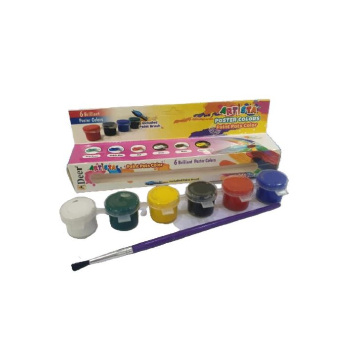 Deer Paint Pots 6 Pcs