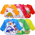 Little Moon Cute Animals Bib Cartoon Baby Bibs Waterproof Colorful Children Full Sleeve Bibs Children Apron Long Sleeve Feeding Bibs. 