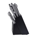 Techmanistan 15 Piece Kitchen Knife Block, Stamped High Carbon Stainless Steel Steak Knives, Sharp Knife Set with Wooden Block, AR+COOK Stainless Steel 15 Piece Cutlery Set. 
