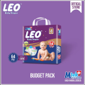 Leo Budget Pack Baby Diaper – Size 4, Large – 64 Pcs. 