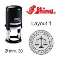Shiny Printy Stamp Round R-532 32 mm. 