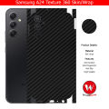 Samsung Galaxy A24 Skin/Wrap 360 Protection Sheet/ Carbon fiber/ Matte/ Transparent/ Lamination Back And Sides Included Camera Skin. 