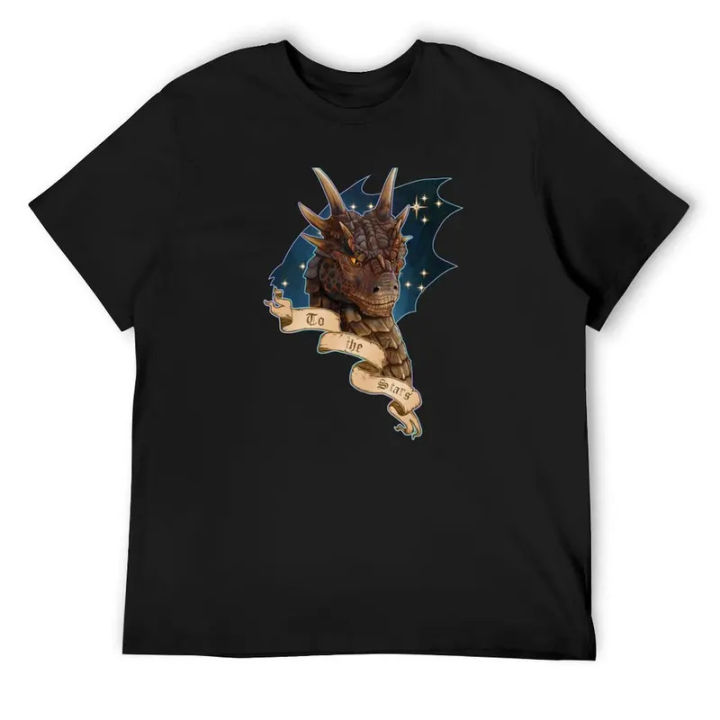 To the Stars - Draco Dragonheart Portrait Fan Art T-Shirt basketball graphic tees street wear cotton t shirt men