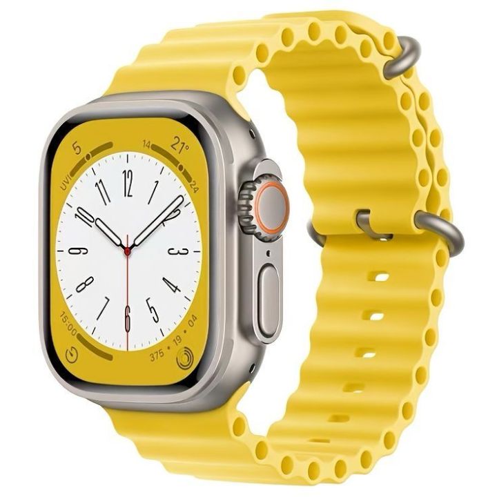 Ocean silicone Band Strap for Smart Watch Ultra 8 7 6 5 4 SE 45mm 49mm 44mm 42mm