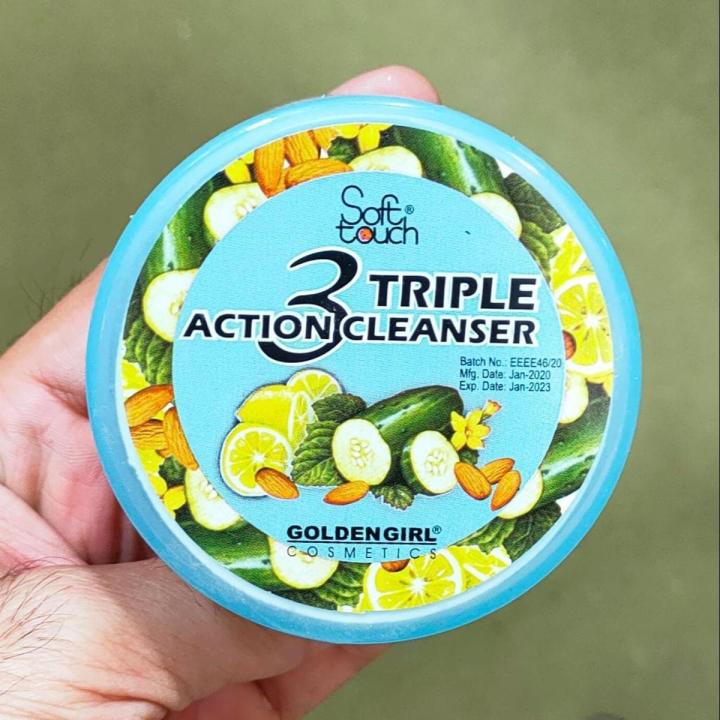Soft Touch - Triple Action Cleanser | Cucumber, Lemon & Almond | 75gm