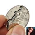 Magic Pocket Trick Close Up Bite Out Restore Coin Biting Folding Coin Prop lg. 