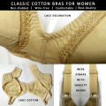 Best Quality Non Padded Bras for Women with Lace Decoration Casual Bras for Girls Adjustable Inner Wear Ladies Brassiere for C and D Cups Comfortable Brazzer in Beige 34 to 50 Size Bra Available Under Garments for Girls and Womens. 