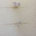 2MM,1.5MMSmall Genuine Chandi Stud Earrings / 2mm Natural TIny Diamond Stud Earrings in 14k White Gold Plated Silver, Small Silver Studs. 