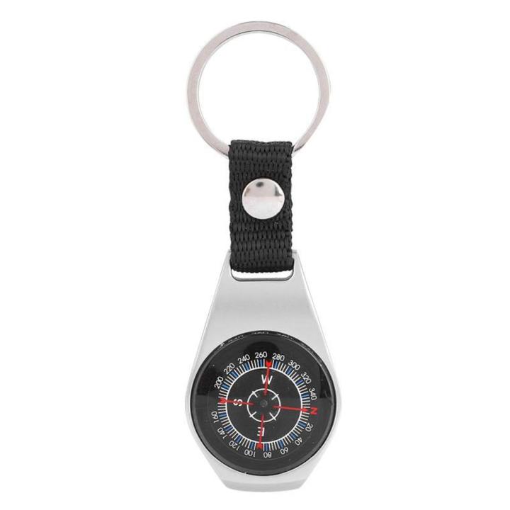 Durable Handheld Compass Key Chain Guide Na tion Mini Zinc Alloy Han g Ring Compass Outdoor Camping Pocket Survival Tool