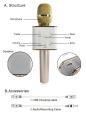 Portable Rechargeable Wireless Bluetooth Speaker & Microphone Mic. 
