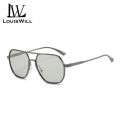LouisWill Sunglasses Large Frame Double Beam Sunglasses TAC Polarized Sunglasses Unisex Fashion Sunglasses Driving Glasses Sunglasses Fashion Personality Sunglasses UV400 Protection Clean Vision for Men Women. 
