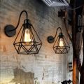 Metal Cage Frame Classic Retro Decorative Lights - Wall Night Lamp | Wall Lamps for Home | Wall Lights Indoor Living Room Led Wall Lights For Living Room Wall Lights Bedroom (Bulb Not Included). 