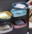 Double Layer Soap Rack Self Adhesive Soap Holder Wall Mounted Soap Sponge Dish Bathroom Storage Soap Dishes Tray Holder. 