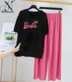 Women oversized Relax In Comfortable Printed T-Shirts and trouser for Girls. 