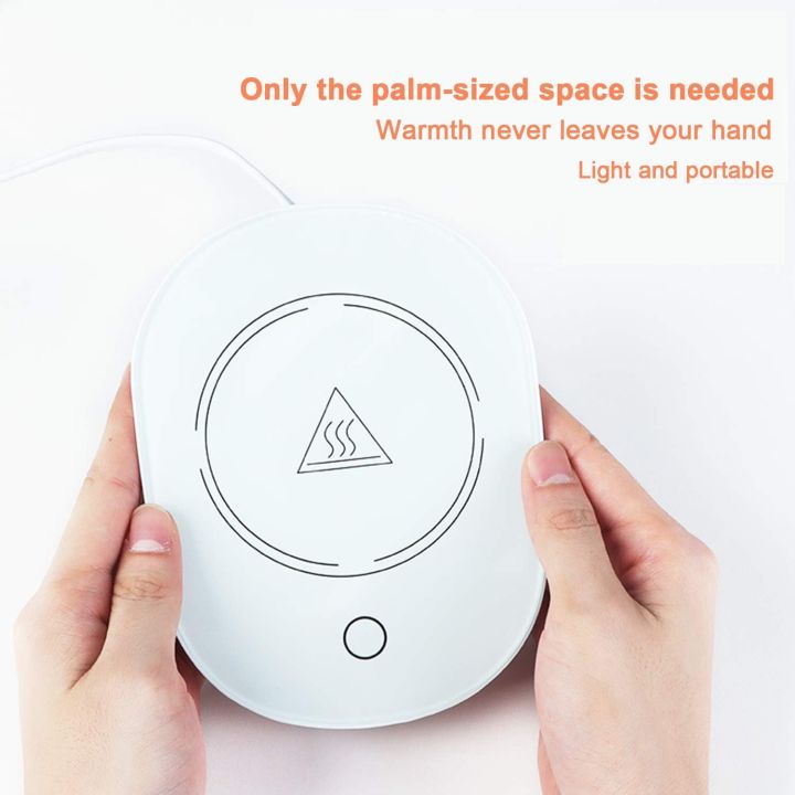 Electric Coffee Cup Warmer, USB Charging Cup Warmer Car Shut Off Mug Warmer Warming Heating Coaster for Keeping Coffee 55°C Warm Heating Water Office Home Tea Water Cocoa Milk Drink