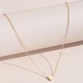 Heart Shape Clavicle Necklace for Girls Summer New Fashion Simple Temperament Alloy Women Accessories. 