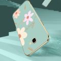 Flower Style Casing for Samsung Galaxy J4 Plus 2018 J4+ J415 2022 New Design Square Shape Phone Case Soft Plating Case Cover with Free Lanyard. 