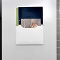 JDXHLAU 2X Magnetic File Holder - Magnetic Paper Holder, Pocket Organizer Office Supplies Storage Mail Organizer for Notebooks. 