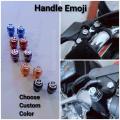 Handle Emoji Cap Bolt Cover 1 SET OF ANY COLOR Aluminum Fancy Replacement For Handle Mirror Mount Universal for Motorcycle. 