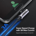 UGREEN Nylon USB C Cable 90 Degree Fast Charger Type C Cable for Xiaomi Redmi Note 12 Convenient for Gaming pubg Cable for Xiaomi 15 Pro Pocophone Redmi Note Huawei Nova 13 P50 Samsung S25 S24. 
