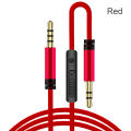 Audio Cable 3.5mm to Jack 3.5mm Speaker Line Aux Cable Male to Male with Mic to volume control for Headphone Car speaker. 