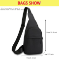 New Style Waist Bag Men Waterproof Sling Bag Pack Waist Bag Large Capacity Hip Belt Cross body Shoulder Pouch Purse Men Chest Bag Side Bag with Headphone Jack High-Capacity Messenger Bag For Men And Boys. 