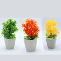 Pack of 3 Mini Plant Artificial Decoration Piece with pot Best for home & Office Decoration purpose. 