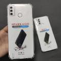 Tecno Spark 6 go Transparent Silicon Back Cover anti shock mobile phone case. 