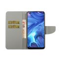 For OPPO F17 Pro Painted Pattern Horizontal Flip Leathe Case. 