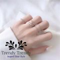 Trendy Trendy Korean Pack of 5 Rings For Girls Set Korean Design Rings Set For Girls Valentines Day Gift For Lovers Girl. 