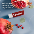 Labello Pomegranate Shine Lip Balm, 24H Melt-In Moisture, with Shea Butter and Natural Oils Enriched with Vitamins, with Natural Ingredients, Mineral Oil Free, Vegan. 