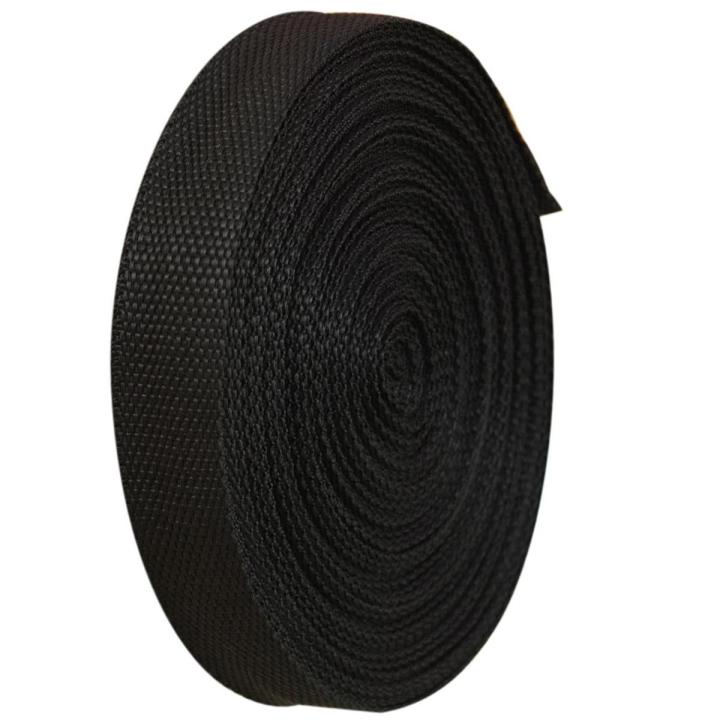 25mmx20m Roll Nylon Tape Strap For Webbing Bag Strapping Belt Making DIY Craft - Black