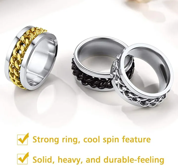 Spinner%20Ring%20Chain%20Ring%20Silver%20Stainless%20Steel%20For%20Men-Boys%20-%20Image%208