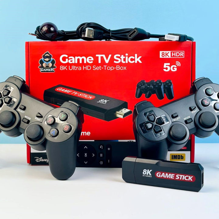 Q9 USB 2.0 Dual System Game Stick 8K Retro Video Games Console with Wireless Controller 64G TV Sticks 30000+ Games For PSP gift