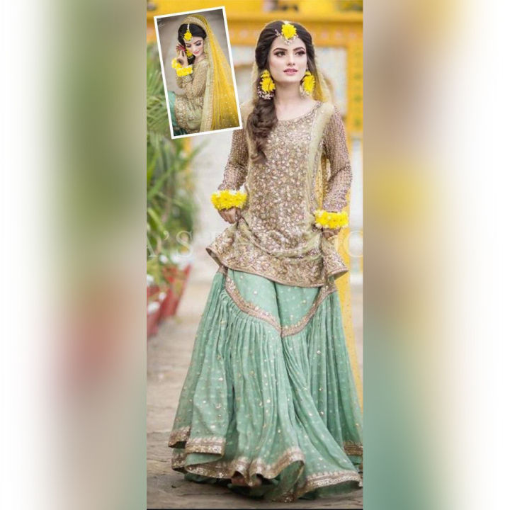 Women Bridal Mayun Mehndi Dress