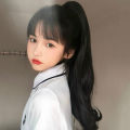 Synthetic Natural Long Curly Ponytail Wig Big Wavy Grab Clip Pony Tail for Girls. 