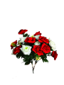 Red & White Rose Bouquet | Artificial Flower Bouquet | Home Decor | Flowers Decor | Flowers for Home/Office | Flowers Gift. 