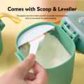 Baby Milk Powder Container Airtight Container Storage Box Feeding Case Box Portable Formula Dispenser with Scoop BPA Free Scraper Spoon Reusable Bekas Susu Bayi Kedap Udara Food Storage. 