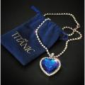 Titanic Heart Of The Ocean Necklaces For Women Romantic Pendant Necklace Wtih Velvet Bag Dropshipping. 