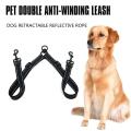 Double Leash Coupler for Large Dogs Adjustable Heavy Duty Nylon Splitter for Two Big Dogs. 