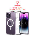 YOUKSH MagSafe Case For IPHONE 14 Pro Max,  Clear Case With Charging Compatible, Shock Proof With Built-In Air Bag.. 