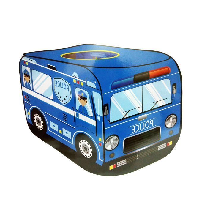 Pop-Up Police Bus Play Tent - Foldable Indoor/Outdoor Adventure
