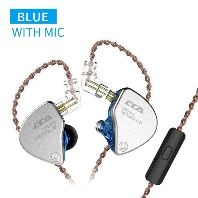 CCA CA4 1BA+1DD Hybrid In Ear Earphone HIFI Monitor Sports Running Stage IEM 2 Drive Unit Headset Detachable 2Pin Cable CCA C10
