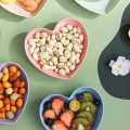 8 Pcs Multi-function Spit Bone Heart Shape Plate Set Dish Household Food Grade Plastic Spit Bone Dish Hearts Plate Set Dining Table Garbage Plates Small Plates Snakes Plate for Snacks. 