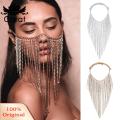 Carat Tassel Chain Veil Personalized Fashion Face Rhinestone Tassel Chain Veil. 