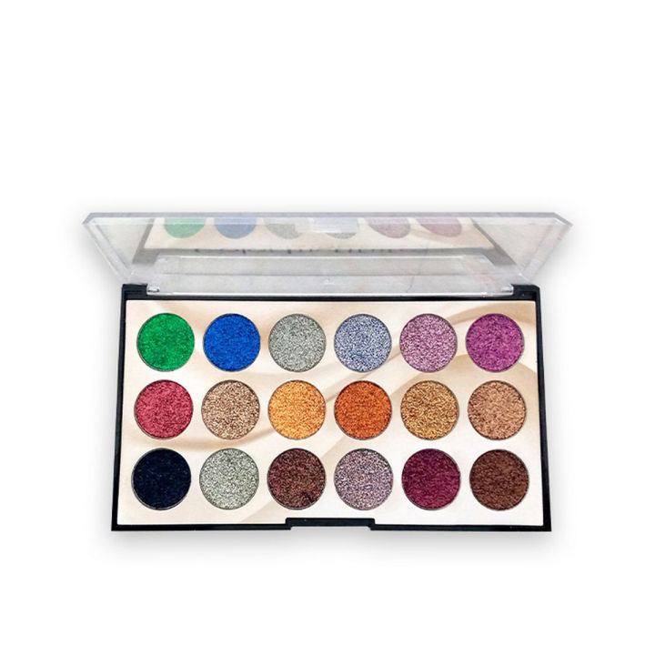 Color Institute 18 Colours Glitter Eyeshade Kit, Blendable Long Lasting Eye Shadow Palettes Neutrals Smoky Multi Reflective Shimmer Glitter Pressed Pearls Eye Shadow Makeup palette Cosmetics.