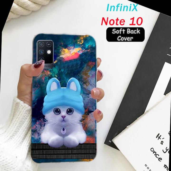 Infinix Note 10 Back Cover - Cat 2Gud Soft Case Cover