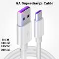 Original 5A Super Fast Charger USB C Cable Quick Charge 3.0 Type C Charging Wire For Huawei P20 P10 Mate 20 10 Lite Honor 10 V20. 